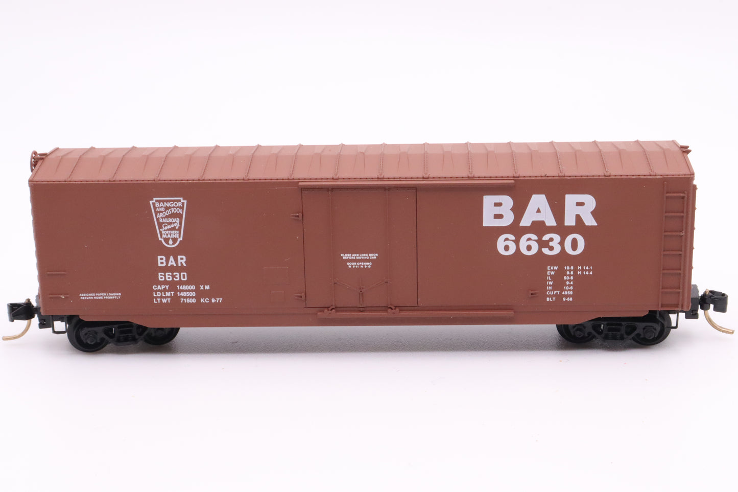 MTL-38140 - 50' Standard Box Car Plug Door - Bangor & Aroostook - BAR #6630