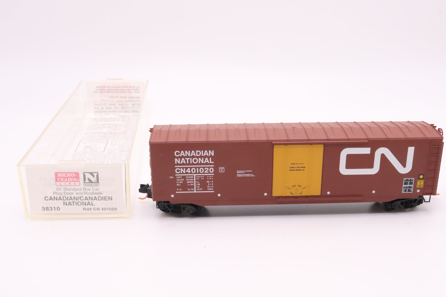 MTL-38310 - 50' Standard Box Car, Plug Door, w/o Roofwalk - Canadian National - CN #401020