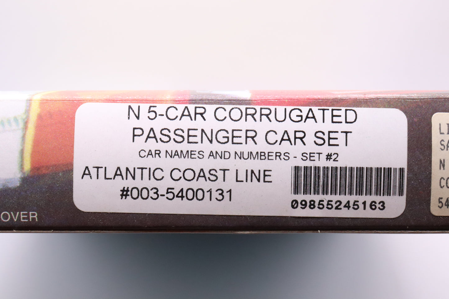 CC-003-5400131 - 5-Car Corrugated Passenger Car Set #2 - Atlantic Coast Line