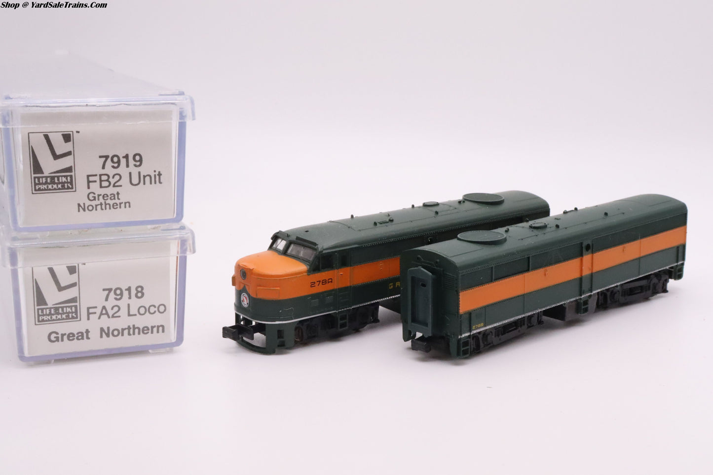 LL-7918 / LL-7919 - FA2/FB2 Locomotive Set - Great Northern - GN # 278A / 278B - N Scale - Preowned