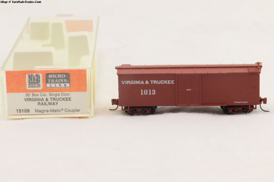 MTL - 15109 -  30' Box Car, Single Door - Virginia & Truckee Railway - Rd# 1013 - Nn3 Scale - Preowned