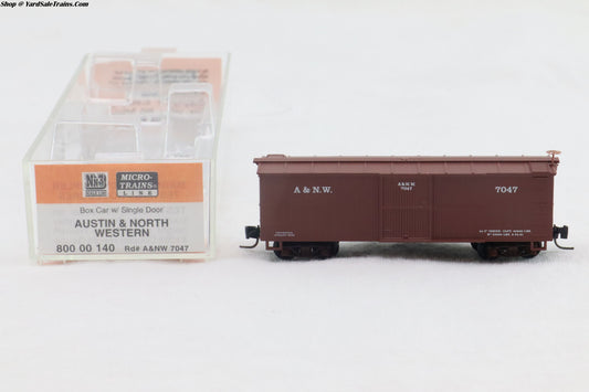 MTL - 800 00 140 -  Box Car w/Single Door - Austin & North Western - A&NW 7047 - Nn3 Scale - Preowned