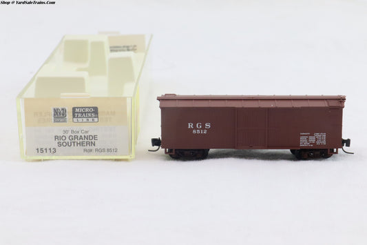 MTL - 15113 - 30' Box Car - Rio Grande Southern - RGS # 8512 - Nn3 Scale - Preowned