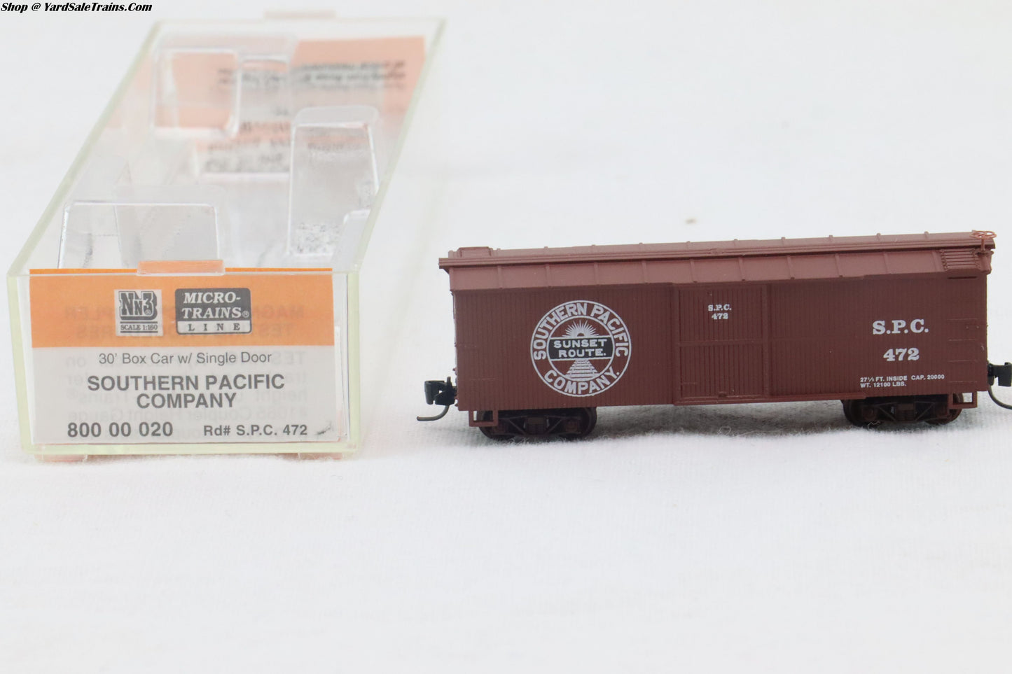 MTL - 800 00 020 -  Box Car w/Single Door - Southern Pacific Company - SPC # 472  - Nn3 Scale - Preowned