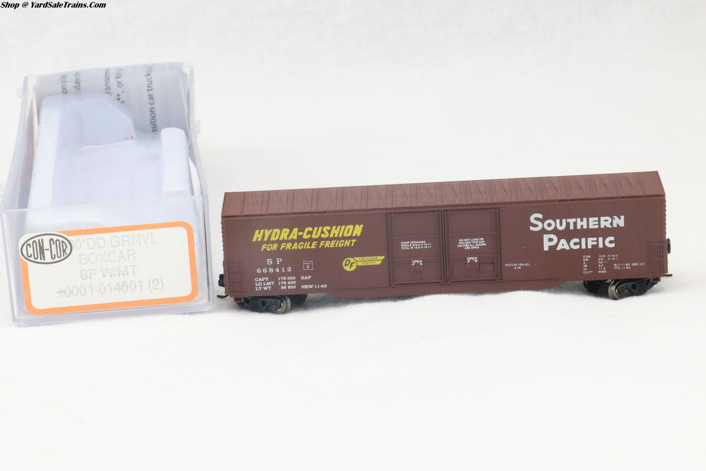 CC-0001-014601(2) - 60' Double Door Boxcar -  Southern Pacific - SP #668412 - N-Scale - Preowned