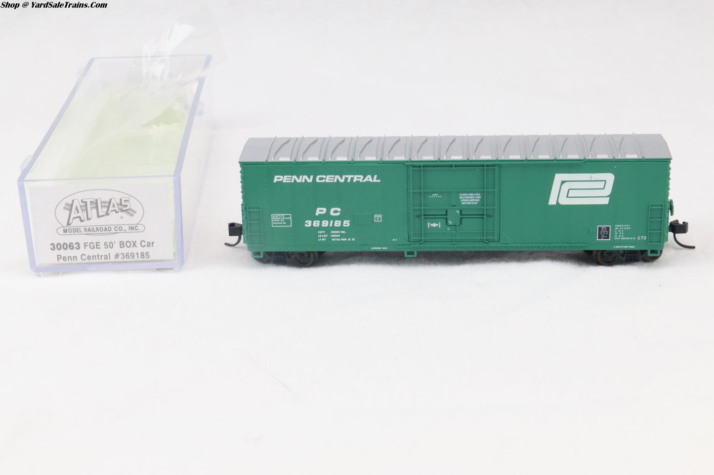 ATL-30063 - FGE 50' Boxcar  - Penn Central - PC #369185 - N-Scale - Preowned