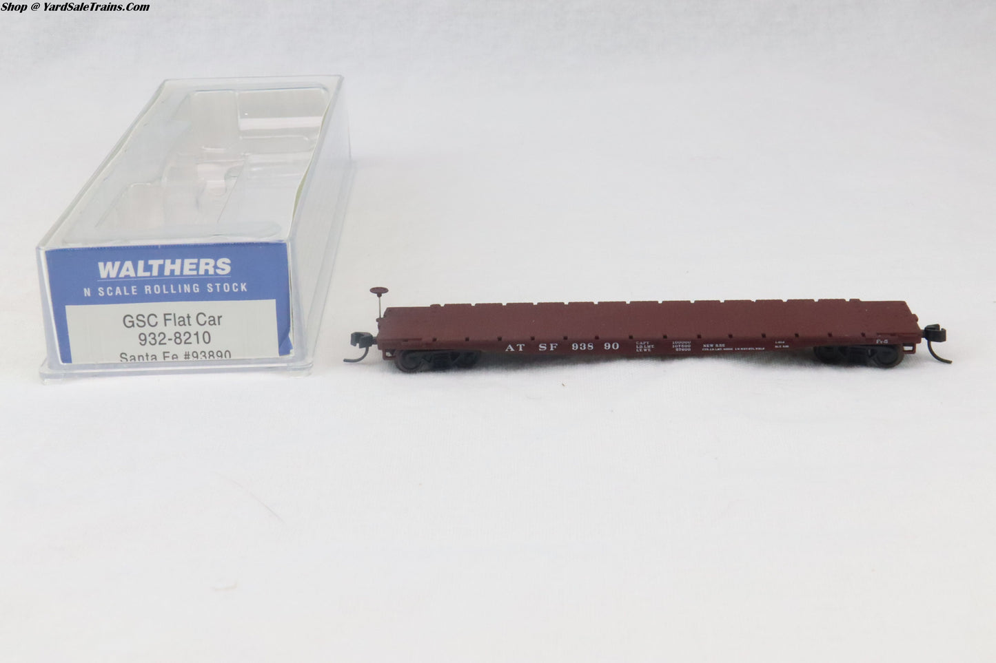 WLT-932-8210 - GSC Flat Car - Santa Fe - ATSF #93890 - N-Scale - Preowned