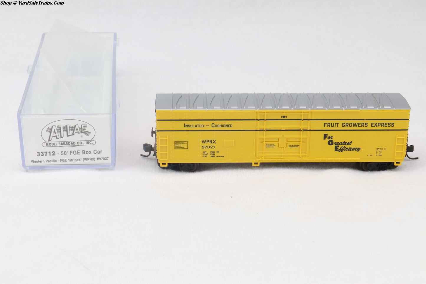 ATL-33712 - 50' FGE Boxcar - Western Pacific - WPRX #97027 - N-Scale - Preowned