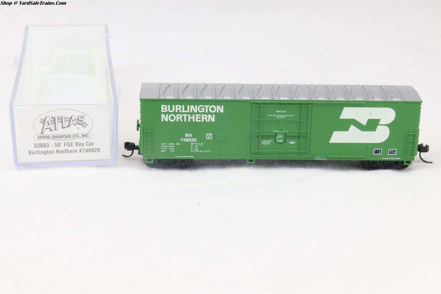 ATL-33603 - 50' FGE Boxcar - Burlington Northern - BN #748820 - N-Scale - Preowned