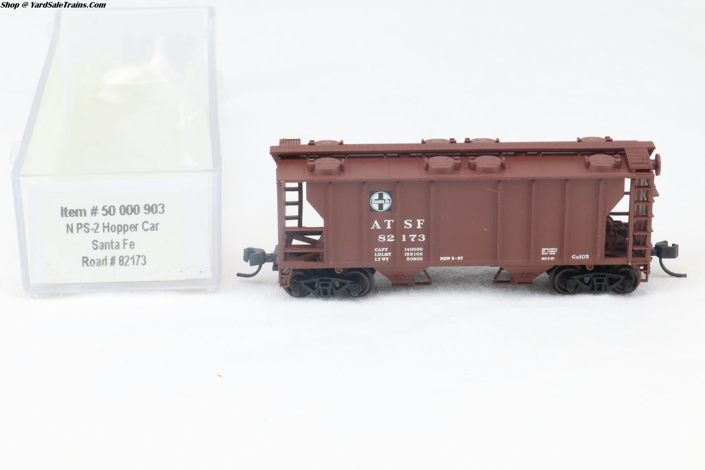 ATL-50 000 903 - PS-2 Hopper Car - Santa Fe - ATSF #82173 - N-Scale - Preowned