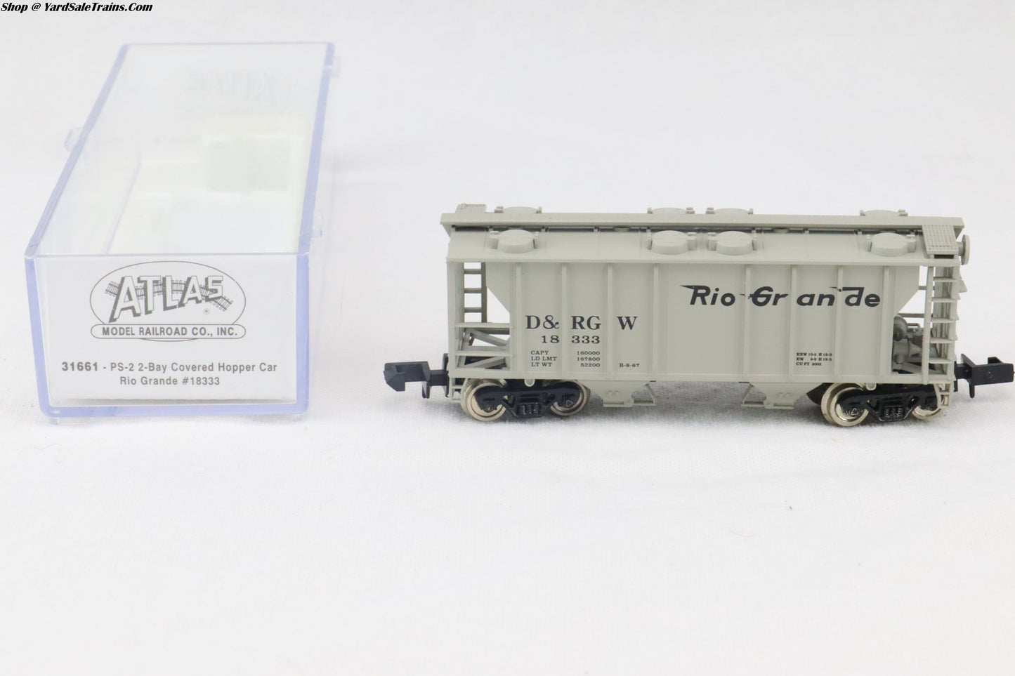 ATL-31661 - PS-2 Hopper - Rio Grande -  D&RGW #18333 - N-Scale - Preowned