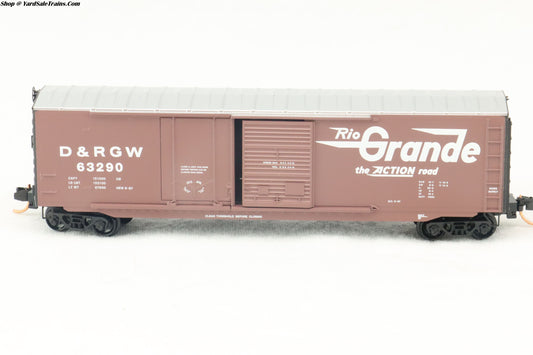 MTL-076 00 080 - 50' Standard Box Car, Plug & Sliding Door, w/o Roofwalk - Denver & Rio Grand Western - D&RGW #63290 - N-Scale - Preowned