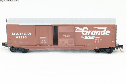 MTL-076 00 080 - 50' Standard Box Car, Plug & Sliding Door, w/o Roofwalk - Denver & Rio Grand Western - D&RGW #63293 - N-Scale - Preowned