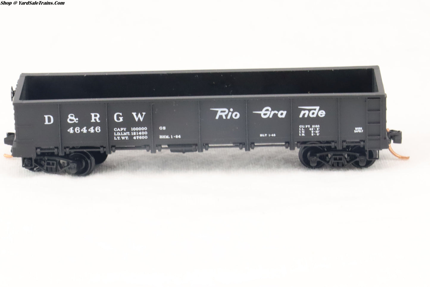 MTL-083 53 060 - 40' Drop Bottom Gondola - Denver & Rio Grande Western - D&RGW #46446 - N-Scale - Preowned