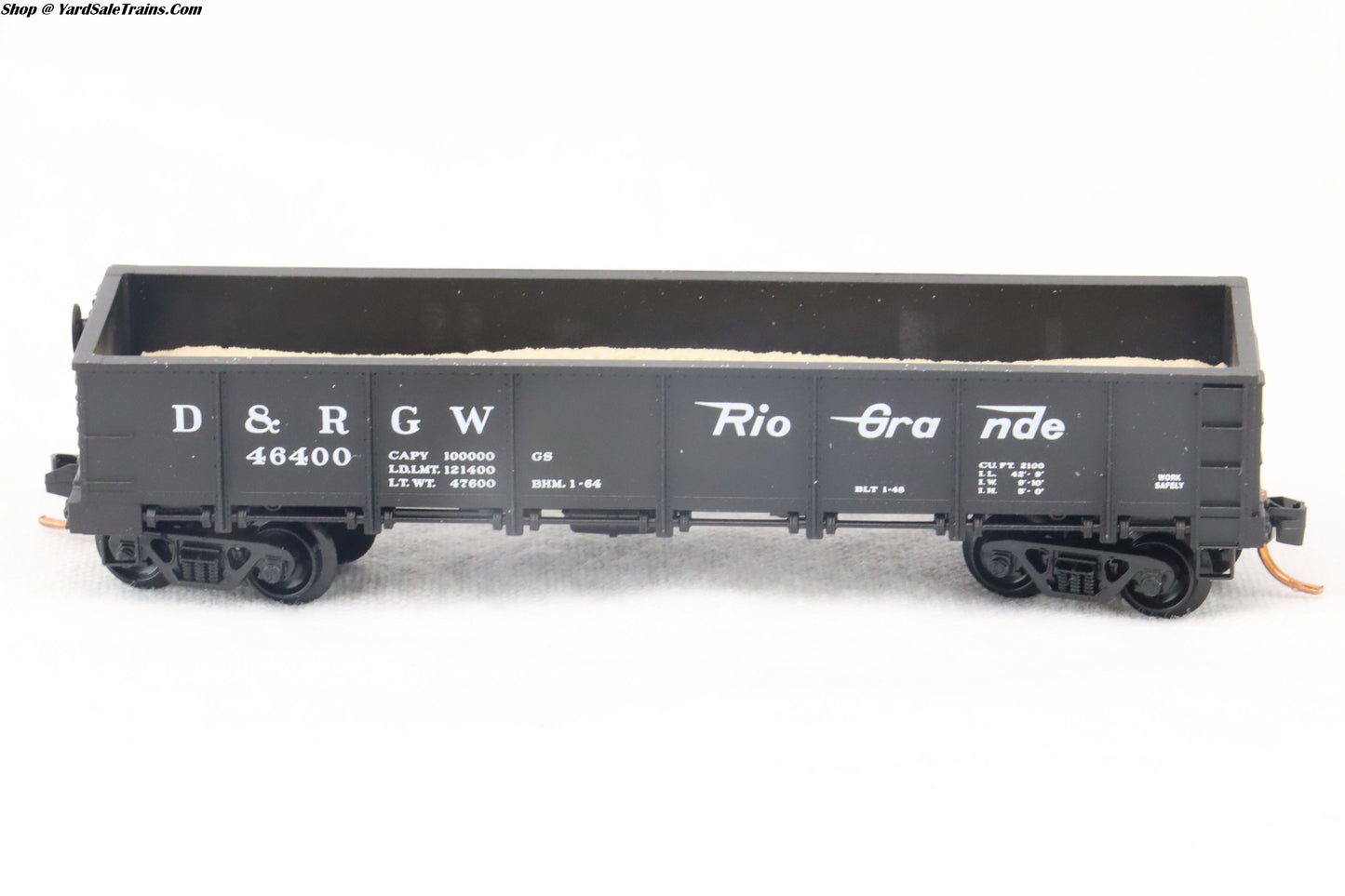 MTL-083 00 060 - 40' Drop Bottom Gondola - Denver & Rio Grande Western - D&RGW #46400 - N-Scale - Preowned