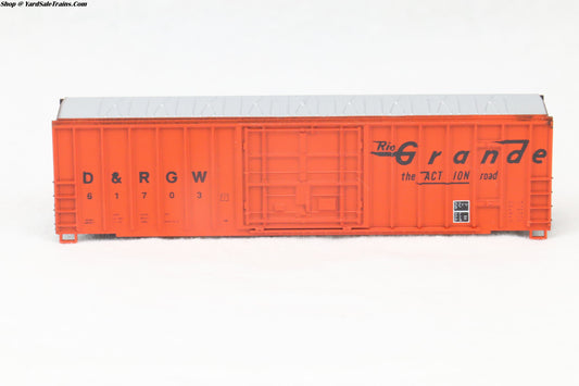 RND-8827 - Ribbed Side Boxcar Kit - Rio Grande - D&RGW #61703 - N-Scale - Preowned