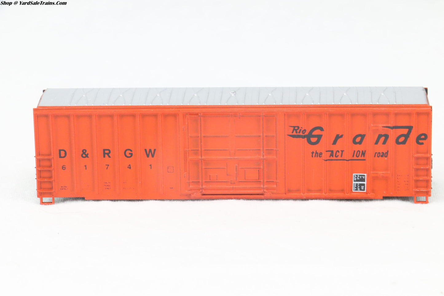 RND-8827 - Ribbed Side Boxcar Kit - Rio Grande - D&RGW #61741 - N-Scale - Preowned