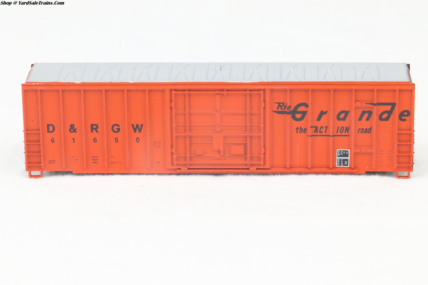 RND-8827 - Ribbed Side Boxcar Kit - Rio Grande - D&RGW #61650 - N-Scale - Preowned