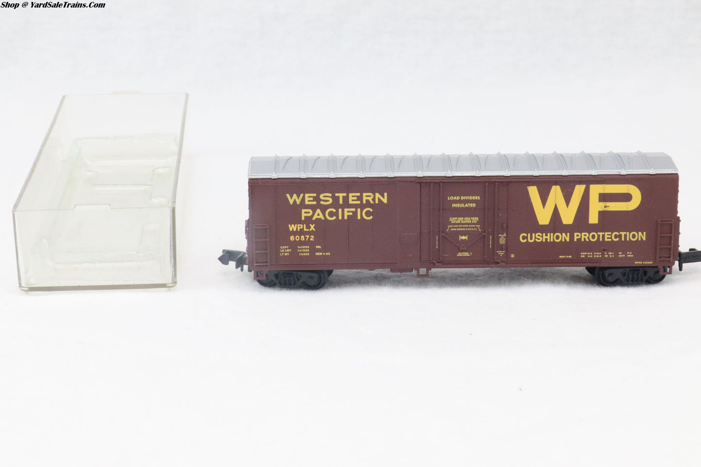 WLT-932-8956 - 50' Steel Plug Door Boxcar - Western Pacific - WPLX #60872 - N-Scale - Preowned