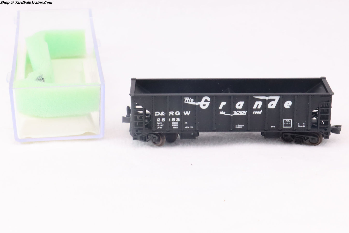 WLT-932-8710 - 100 Ton Ballast Hopper Car Kit (Built) - Rio Grande - D&RGW #25153 - N-Scale - Preowned