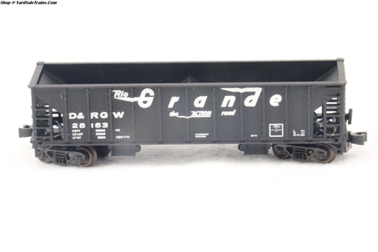 WLT-932-8710 - 100 Ton Ballast Hopper Car Kit (Built) - Rio Grande - D&RGW #25153 - N-Scale - Preowned