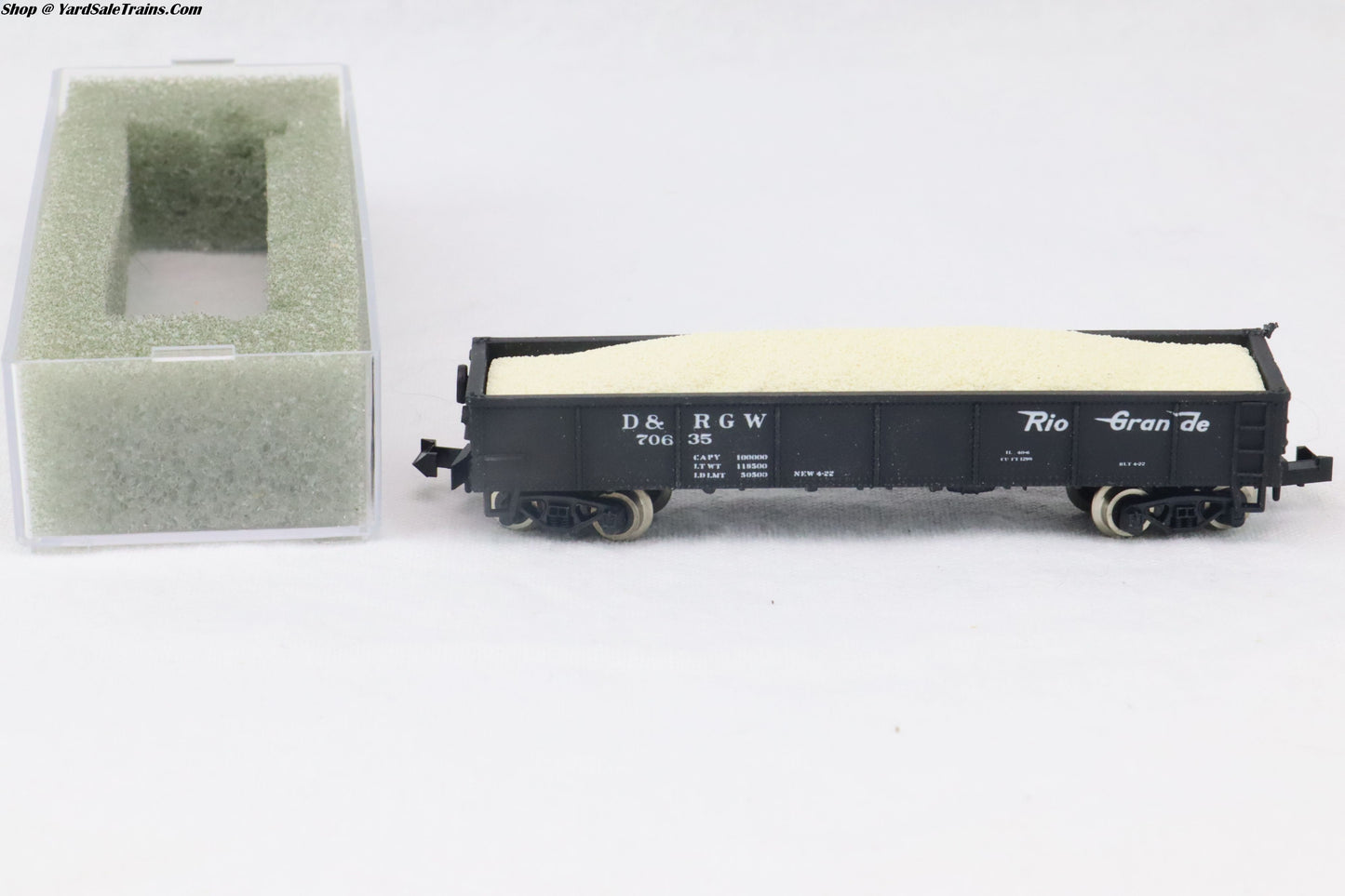 ROC-28525 - 40' Steel Gondola - Rio Grande - D&RGW #70635 - N-Scale - Preowned