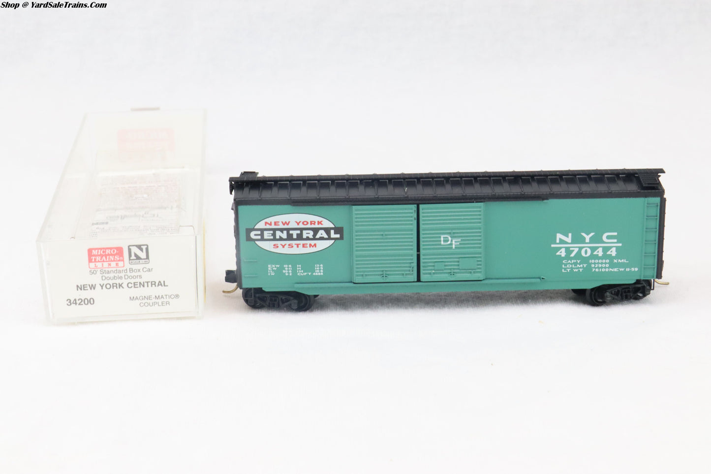 MTL-34200 - 50' Standard Boxcar Double Door - New York Central - NYC-47044 - N-Scale - Preowned