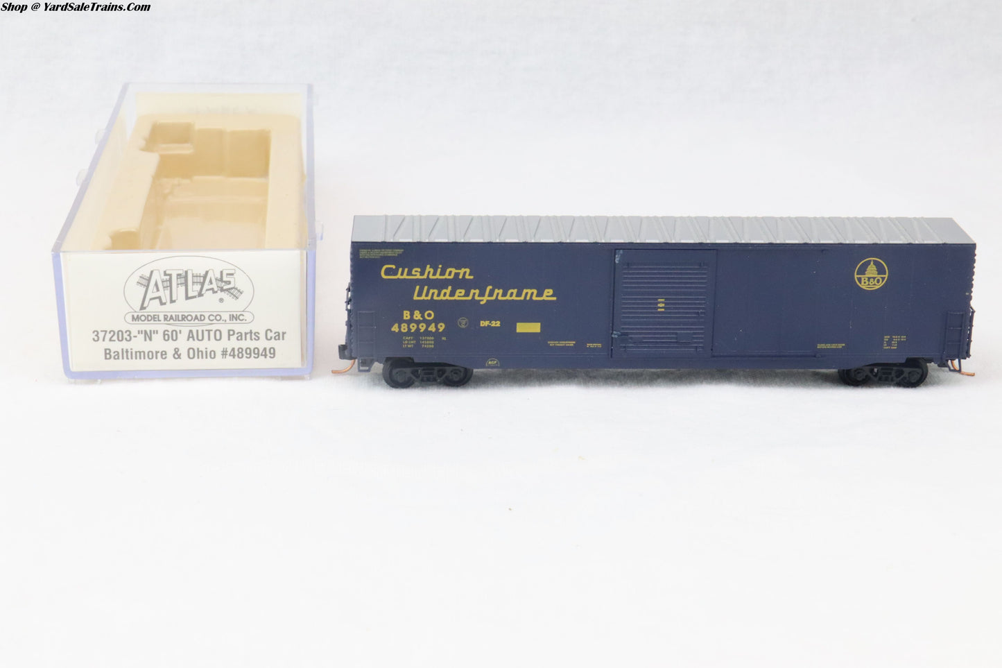 ATL-37203 - 60' Auto Parts Boxcar - Baltimore & Ohio - B&O #489949 - N-Scale - Preowned