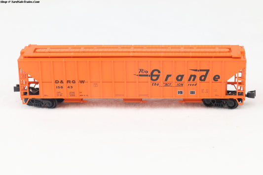 RC-15210-9 - 4700 3-Bay Hopper - Rio Grande - D&RGW #15643 - N-Scale - Preowned