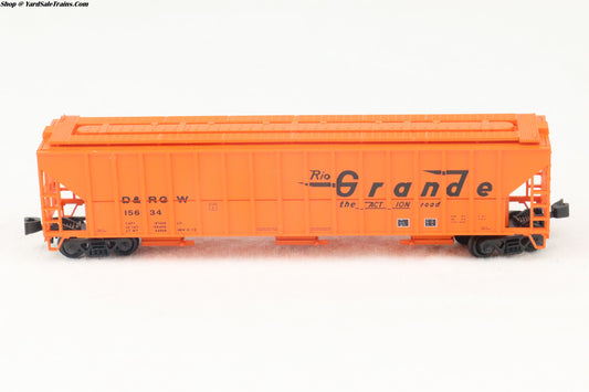 RC-15210-7 - 4700 3-Bay Hopper - Rio Grande - D&RGW #15634 - N-Scale - Preowned