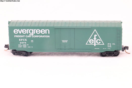 MTL-38260 - 50' Standard Box Car, Plug Door, w/o Roofwalk - Evergreen Freight - EFCX #2875 - N Scale - Preowned