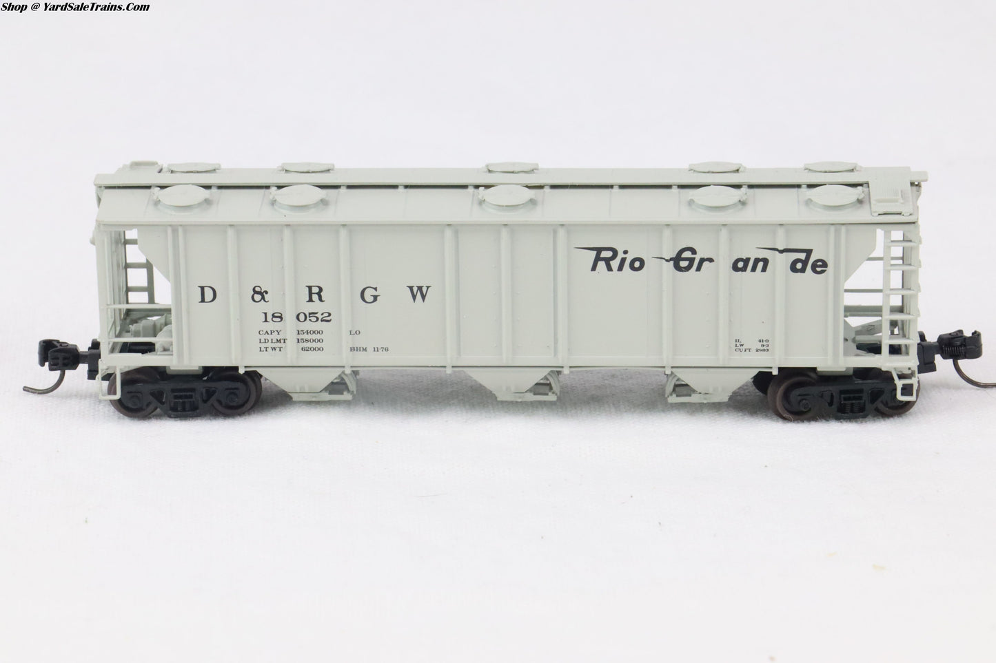 ATH-11259 - 50' PS2 2893 Covered Hopper - Rio Grande - D&RGW #18052 - N-Scale - Preowned