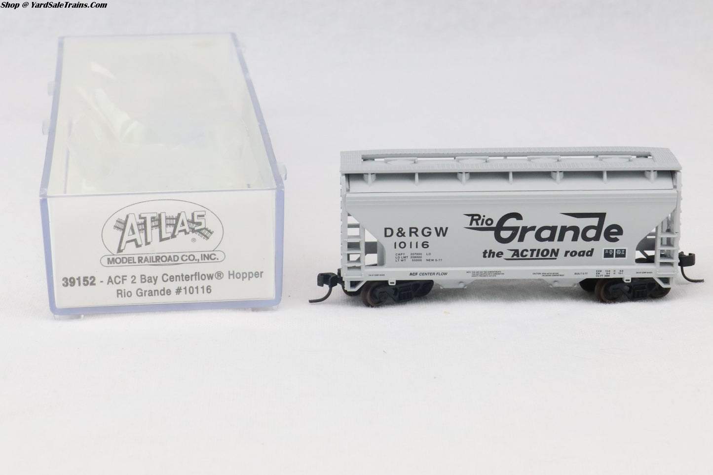 ATL-39152 - 2-Bay Centerflow Hopper - Rio Grande - D&RGW #10116 - N-Scale - Preowned