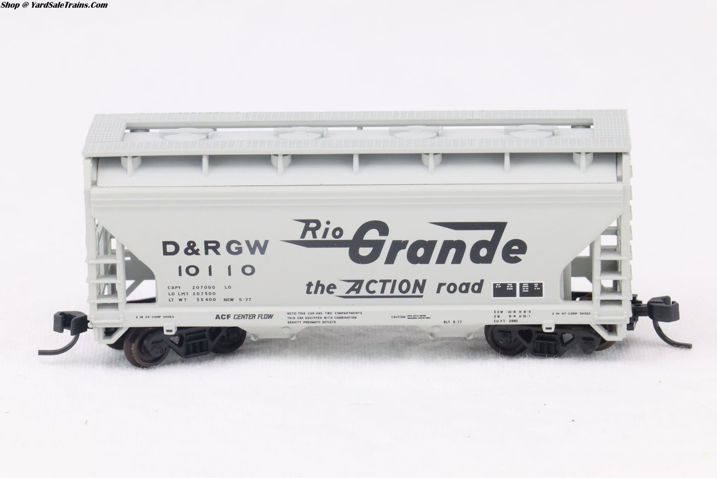 ATL-50 001 865 - 2-Bay Centerflow Hopper - Rio Grande - D&RGW #10110 - N-Scale - Preowned