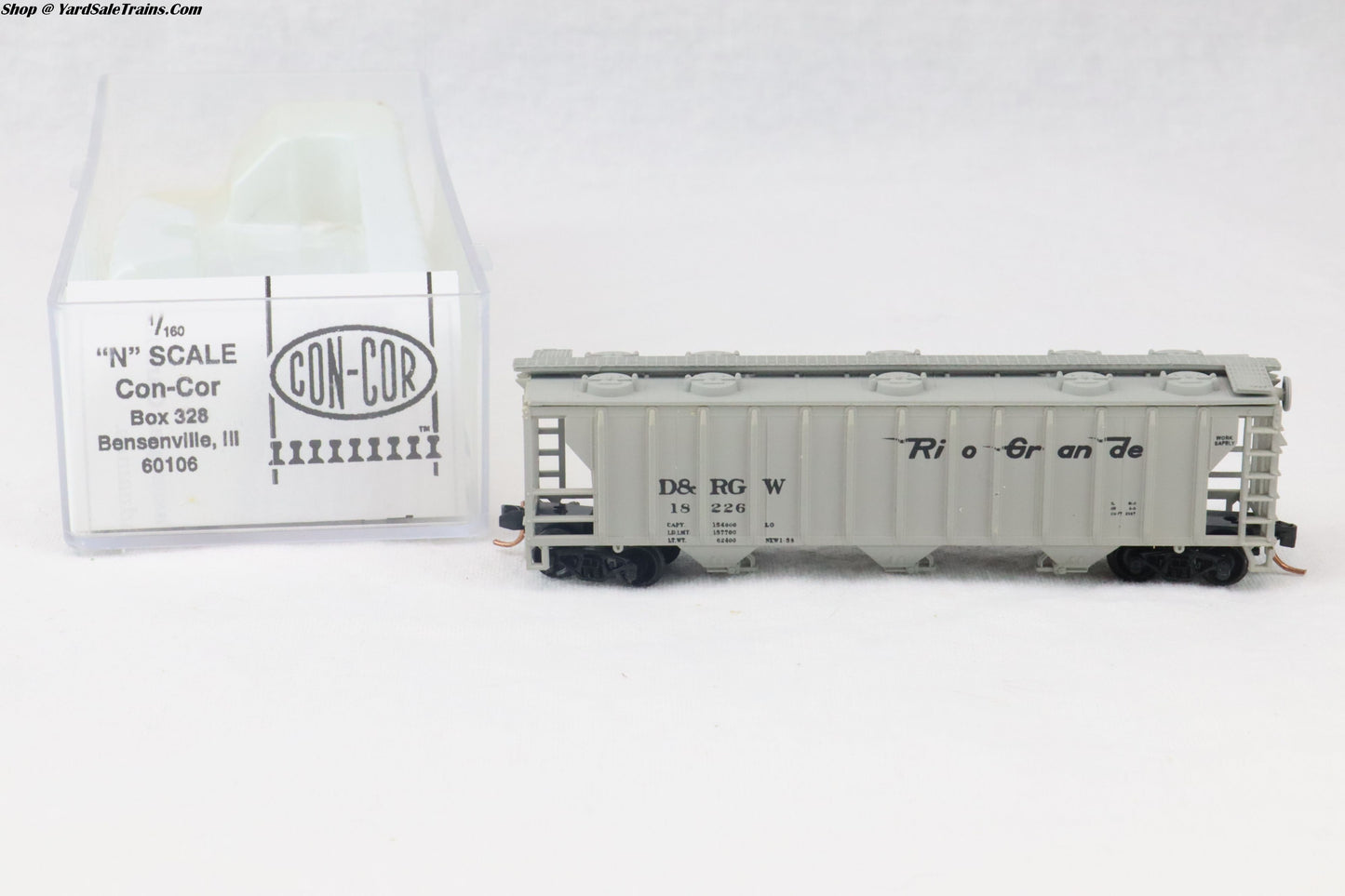 UNK - 3-Bay Hopper - Rio Grande - D&RGW #18226 - N-Scale - Preowned