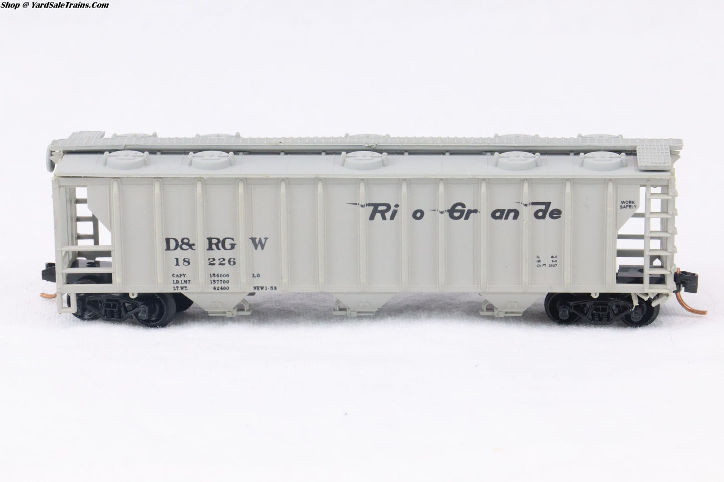 UNK - 3-Bay Hopper - Rio Grande - D&RGW #18226 - N-Scale - Preowned