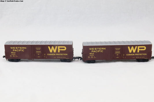 WLT-932-28956 - North American 50' Smoothside Box Car (2-Pack) - Western Pacific - WPLX 60859/60896 - N-Scale - Preowned