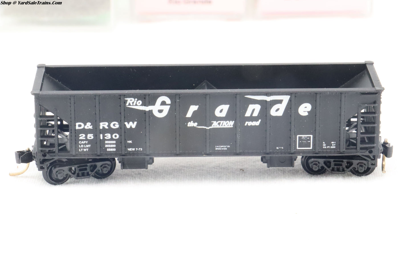 WLT-932-38710 - 100 Ton Ballast Open Hoppers (3-Pack) - Rio Grande - D&RGW #25121/25125/25130 - N-Scale - Preowned