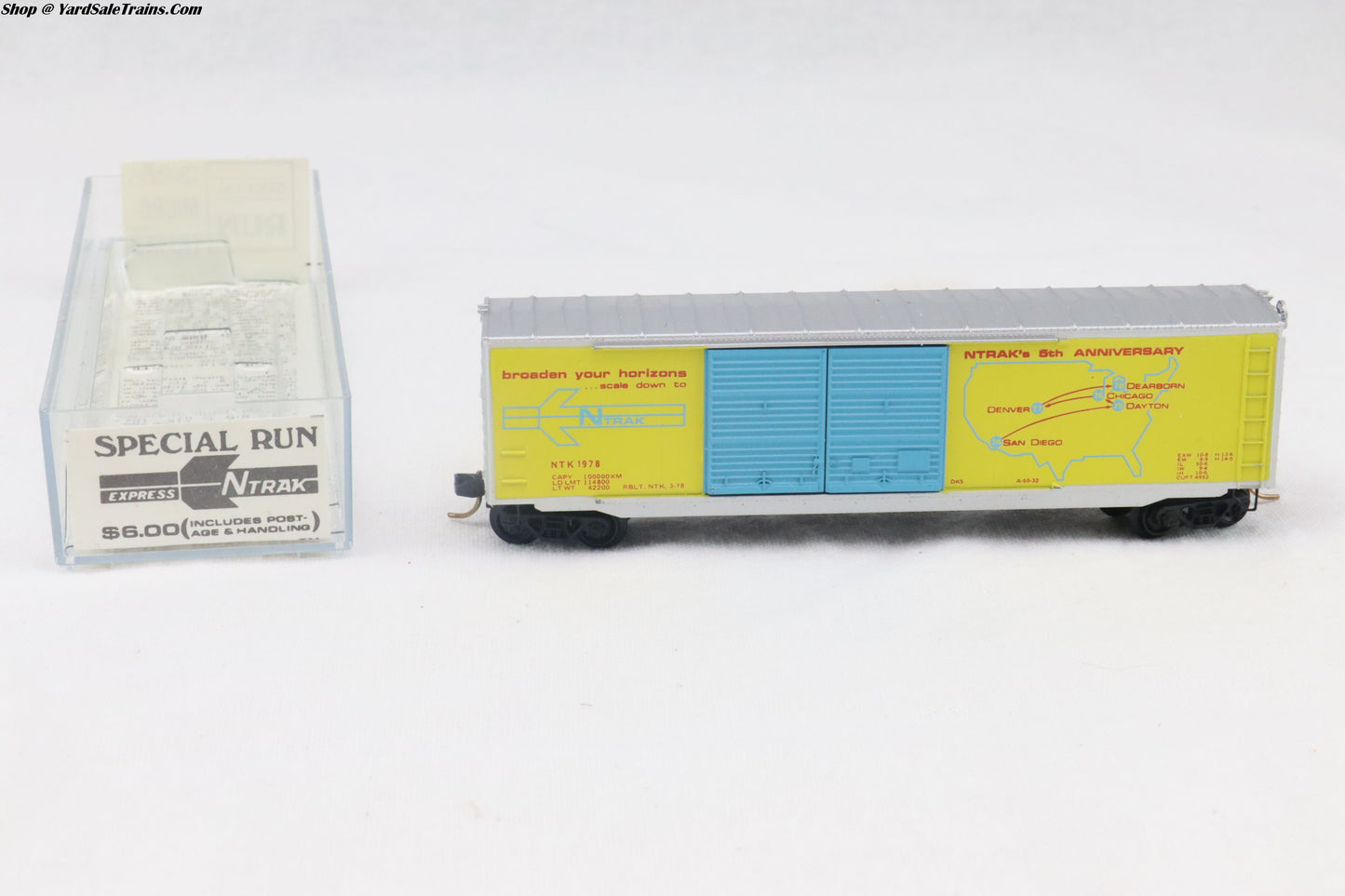 MTL-NSC78-01 - (Kadee) - 50' Double Door Boxcar - Ntrak 5th Anniversary Special Run - NTK 1978 - N-Scale - Preowned