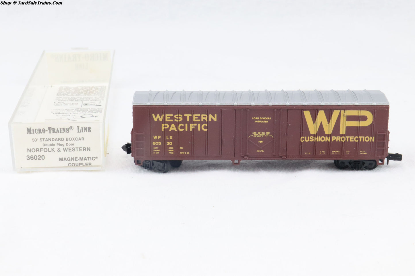 WLT-932-8805 - 50' Steel Boxcar, Plug Door - Western Pacific - WPLX #60530 - N-Scale - Preowned