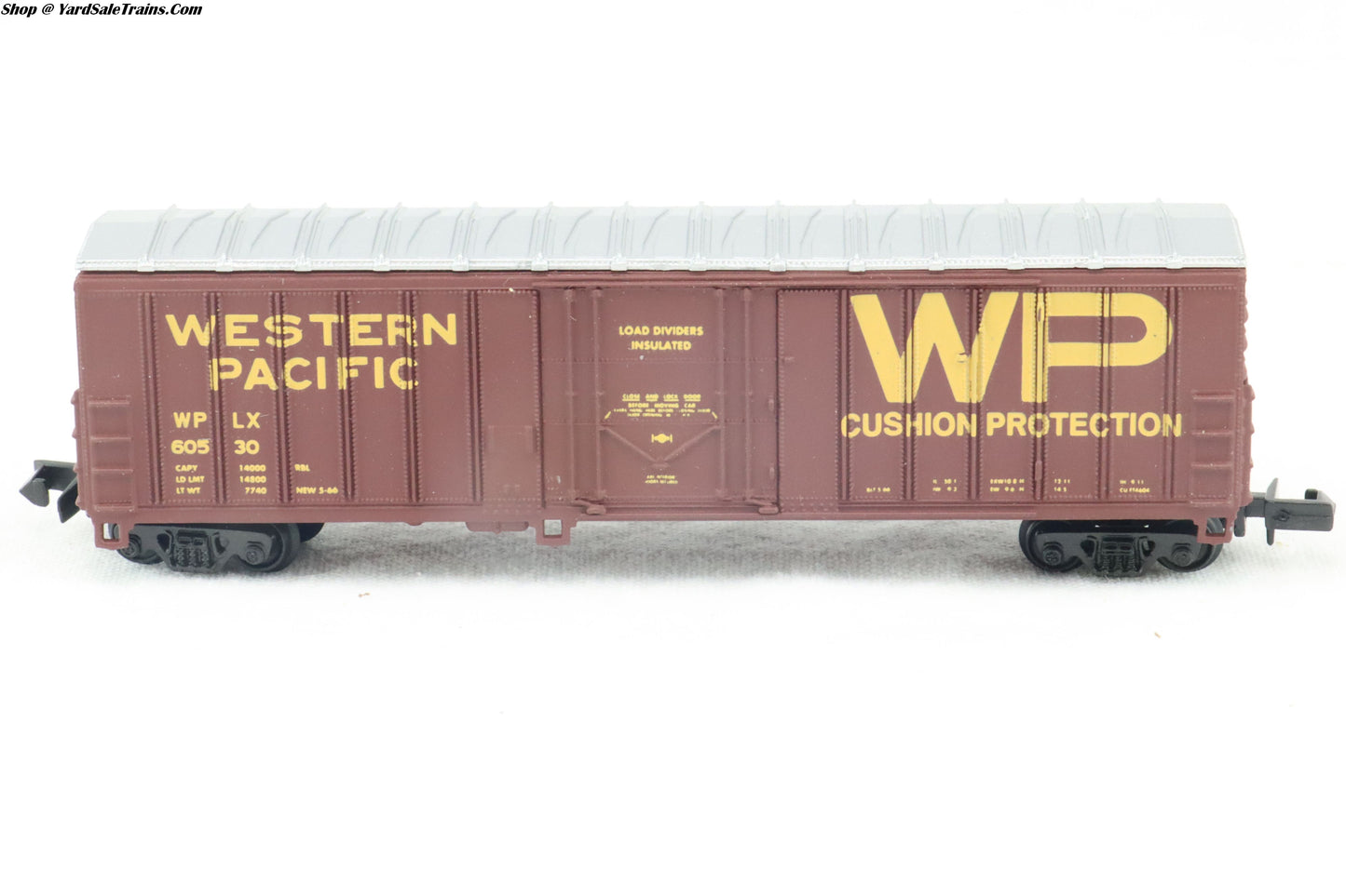 WLT-932-8805 - 50' Steel Boxcar, Plug Door - Western Pacific - WPLX #60530 - N-Scale - Preowned