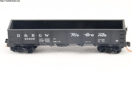 MTL-083 52 060 - 40' Drop Bottom Gondola - Rio Grande - D&RGW #46409 - N-Scale - Preowned