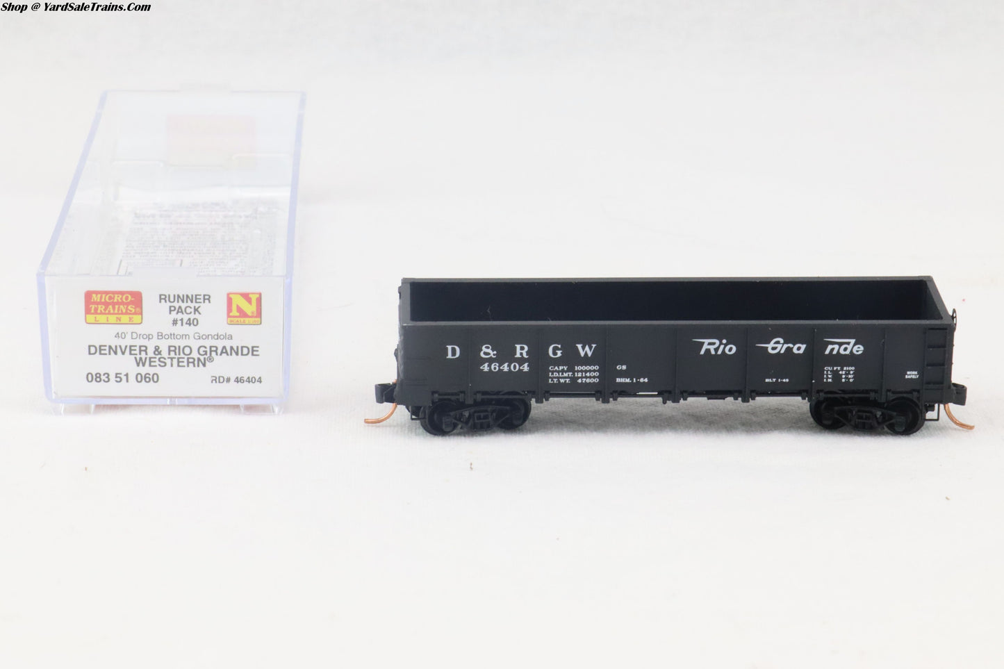 MTL-083 51 060 - 40' Drop Bottom Gondola - Rio Grande - D&RGW #46404 - N-Scale - Preowned