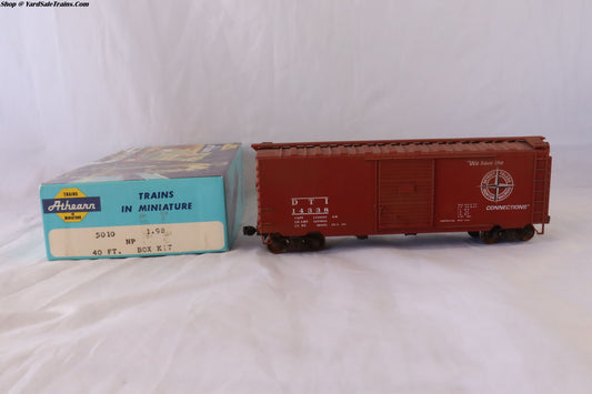 ATH-???? - 40' Box Car - Detroit Toledo Ironton - DTI #14338 - Wrong Box - Built, Metal Wheels, Resistored - HO-Scale - Preowned