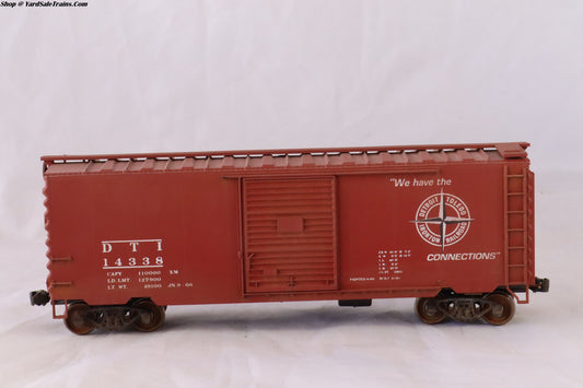 ATH-???? - 40' Box Car - Detroit Toledo Ironton - DTI #14338 - Wrong Box - Built, Metal Wheels, Resistored - HO-Scale - Preowned