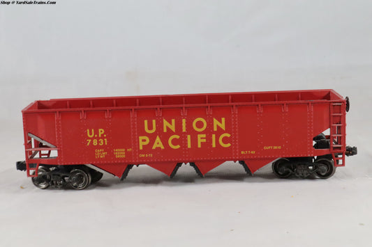 Bev-472 - Open Hopper - Union Pacific - UP #7831 - Built, Metal Wheels, Resistored - HO-Scale - Preowned