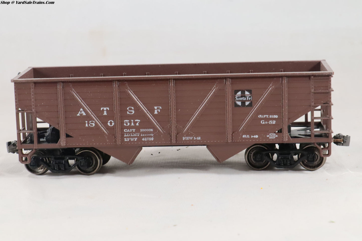 ATH-???? - 34' Open Hopper - Santa Fe - ATSF #180517 - Built, Metal Wheels, Resistored - HO-Scale - Preowned