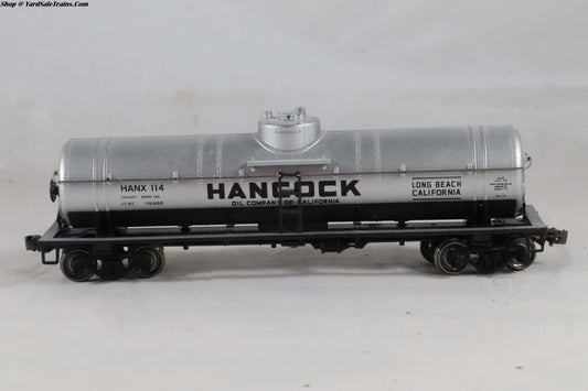 ATH-1582 - Single Dome Tank Car - Hancock Oil - HANX #114 - Built, Metal Wheels, Resistored - HO-Scale - Preowned