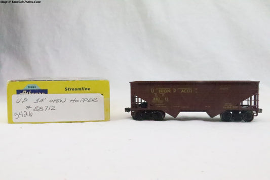 ATH-5426 - 34' Open Hopper Car Union Pacific - UP 88712 - Resistor & Metal Wheels - HO Scale - Weathered - Preowned