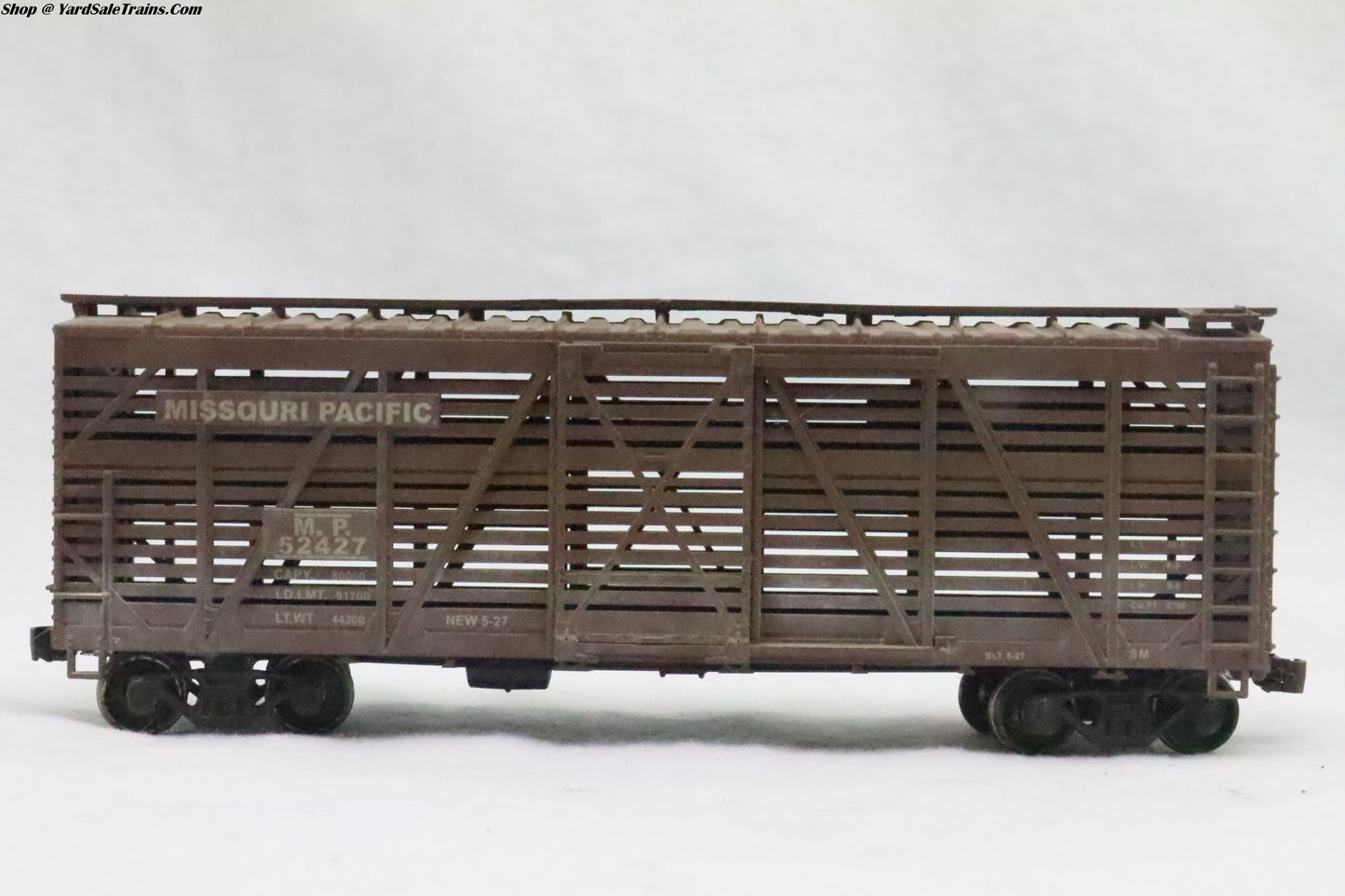 ATH-1778 - 40' Stock Car Missouri Pacific - MP 52427 - Resistor & Metal Wheels - HO Scale - Weathered - Preowned